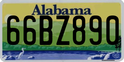 AL license plate 66BZ890