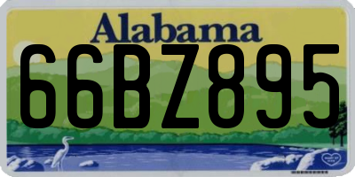 AL license plate 66BZ895
