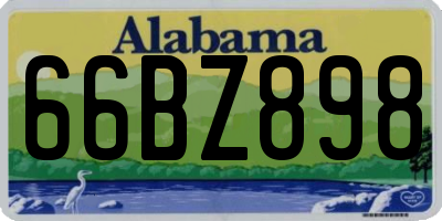 AL license plate 66BZ898
