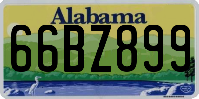AL license plate 66BZ899