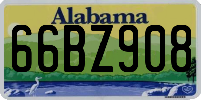 AL license plate 66BZ908