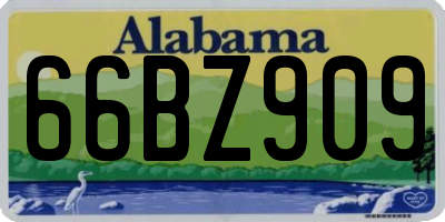 AL license plate 66BZ909