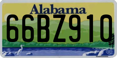 AL license plate 66BZ910