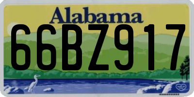 AL license plate 66BZ917