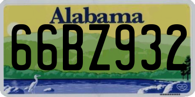 AL license plate 66BZ932
