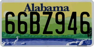 AL license plate 66BZ946
