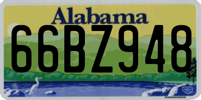 AL license plate 66BZ948