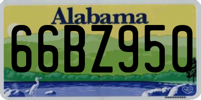 AL license plate 66BZ950