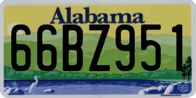 AL license plate 66BZ951
