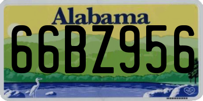 AL license plate 66BZ956