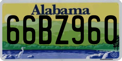 AL license plate 66BZ960