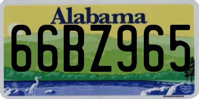 AL license plate 66BZ965