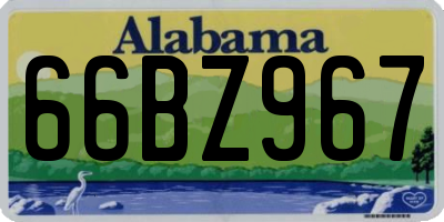 AL license plate 66BZ967