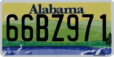 AL license plate 66BZ971
