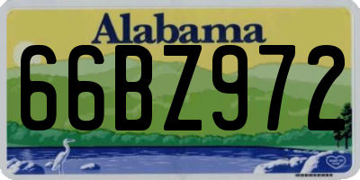 AL license plate 66BZ972