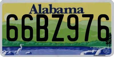 AL license plate 66BZ976