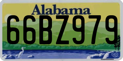 AL license plate 66BZ979