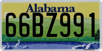 AL license plate 66BZ991
