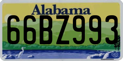 AL license plate 66BZ993