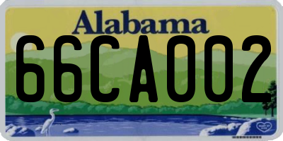 AL license plate 66CA002
