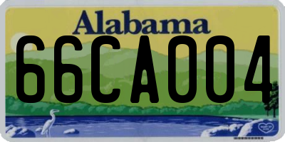 AL license plate 66CA004
