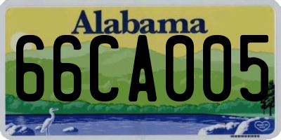 AL license plate 66CA005