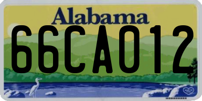 AL license plate 66CA012