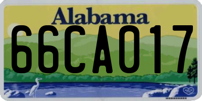 AL license plate 66CA017