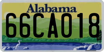 AL license plate 66CA018