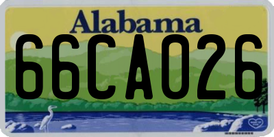 AL license plate 66CA026