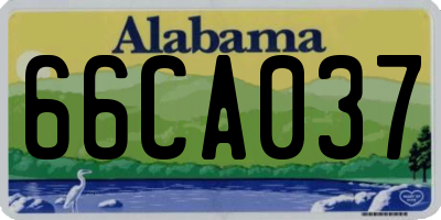 AL license plate 66CA037