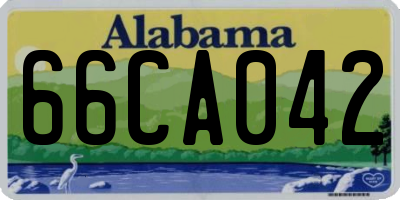 AL license plate 66CA042