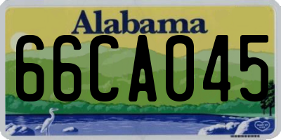 AL license plate 66CA045