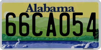 AL license plate 66CA054