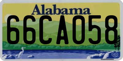 AL license plate 66CA058