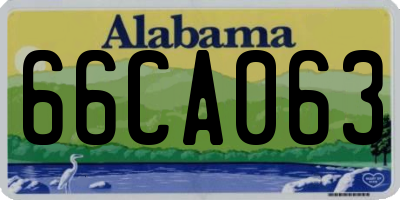 AL license plate 66CA063