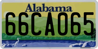 AL license plate 66CA065