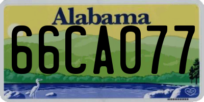 AL license plate 66CA077