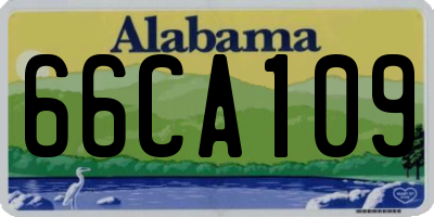 AL license plate 66CA109