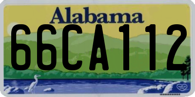 AL license plate 66CA112