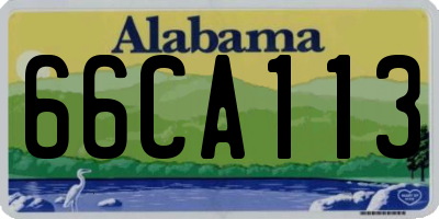 AL license plate 66CA113