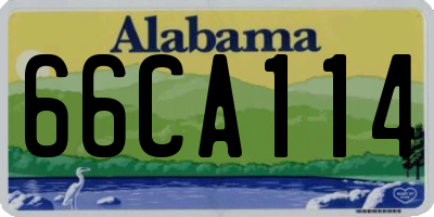 AL license plate 66CA114