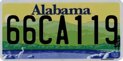 AL license plate 66CA119