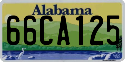 AL license plate 66CA125