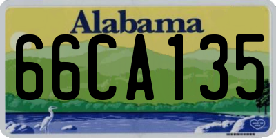 AL license plate 66CA135