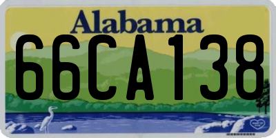 AL license plate 66CA138