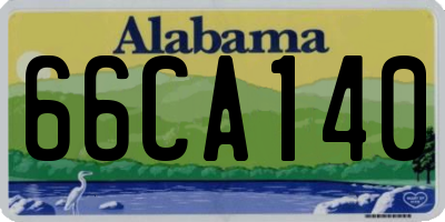 AL license plate 66CA140