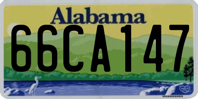 AL license plate 66CA147