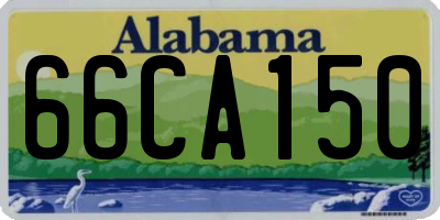 AL license plate 66CA150
