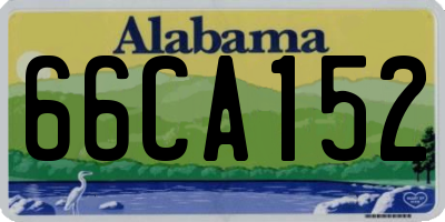 AL license plate 66CA152